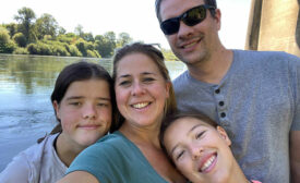 Sara Klindtworth of Solid Roofing NW in Salem, Ore., and her family.