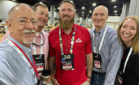 Roofing Contractor magazine Editorial Director Rick Damato (far left) and friends 