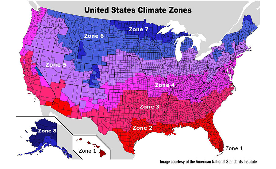 Climate map of the United States