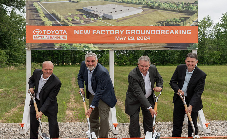 Groundbreaking of the new $100M expansion of the Toyota Material Handling headquarters (pictured).