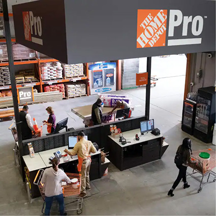 A Pro Desk at a Home Depot store (pictured).