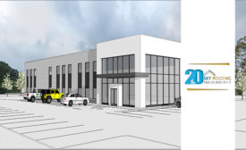 Rendering of the new $1.2M Sky Roofing Headquarters (pictured).