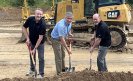 MFM Building Products' leadership team at the groundbreaking of its facilities expansion (pictured).