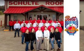 A picture of the Schulte Roofing team.