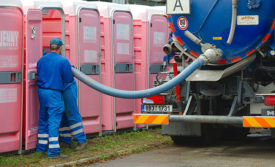 Port-o-Potty cleaning (photo) has to be a worse job than roofing, no?