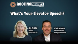 John DeRosa asks, What's Your Elevator Speech?