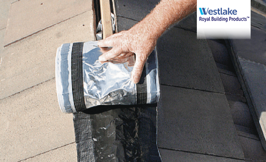 New ridge vent solution from Westlake Royal: Dryroll Universal Ridge Vent and Weather Block.