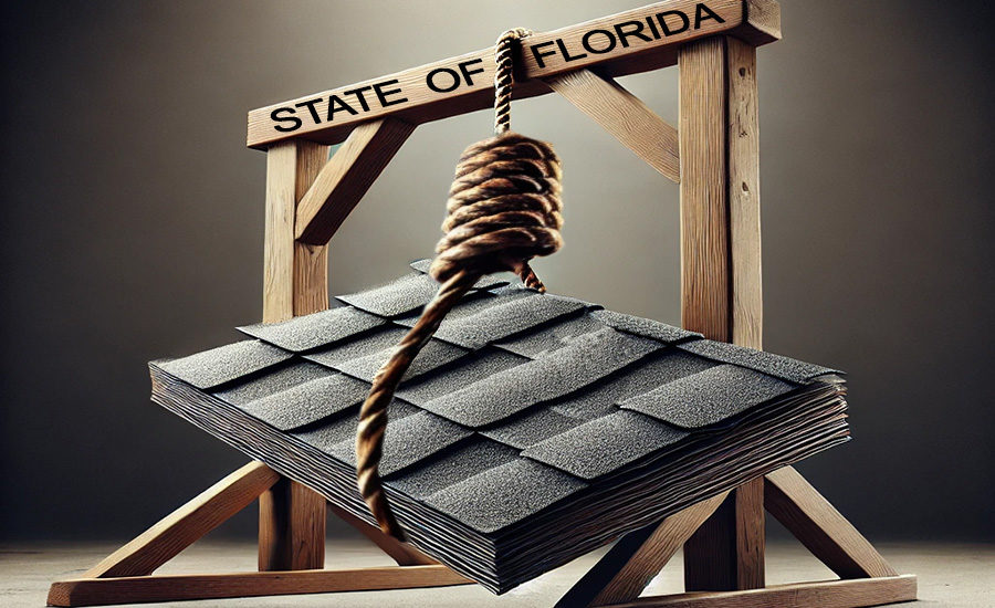 Florida is floating the idea of phasing out asphalt shingles through onerous maintenance.