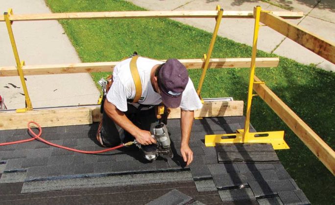 Fall Protection Railing for Volunteer Residential Roofing Projects - Fall  Protection Blog