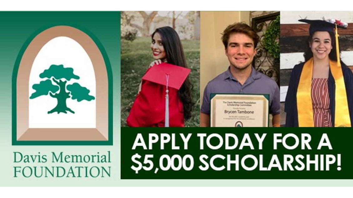 2022 Davis Memorial Foundation Scholarship Applications Due April 22